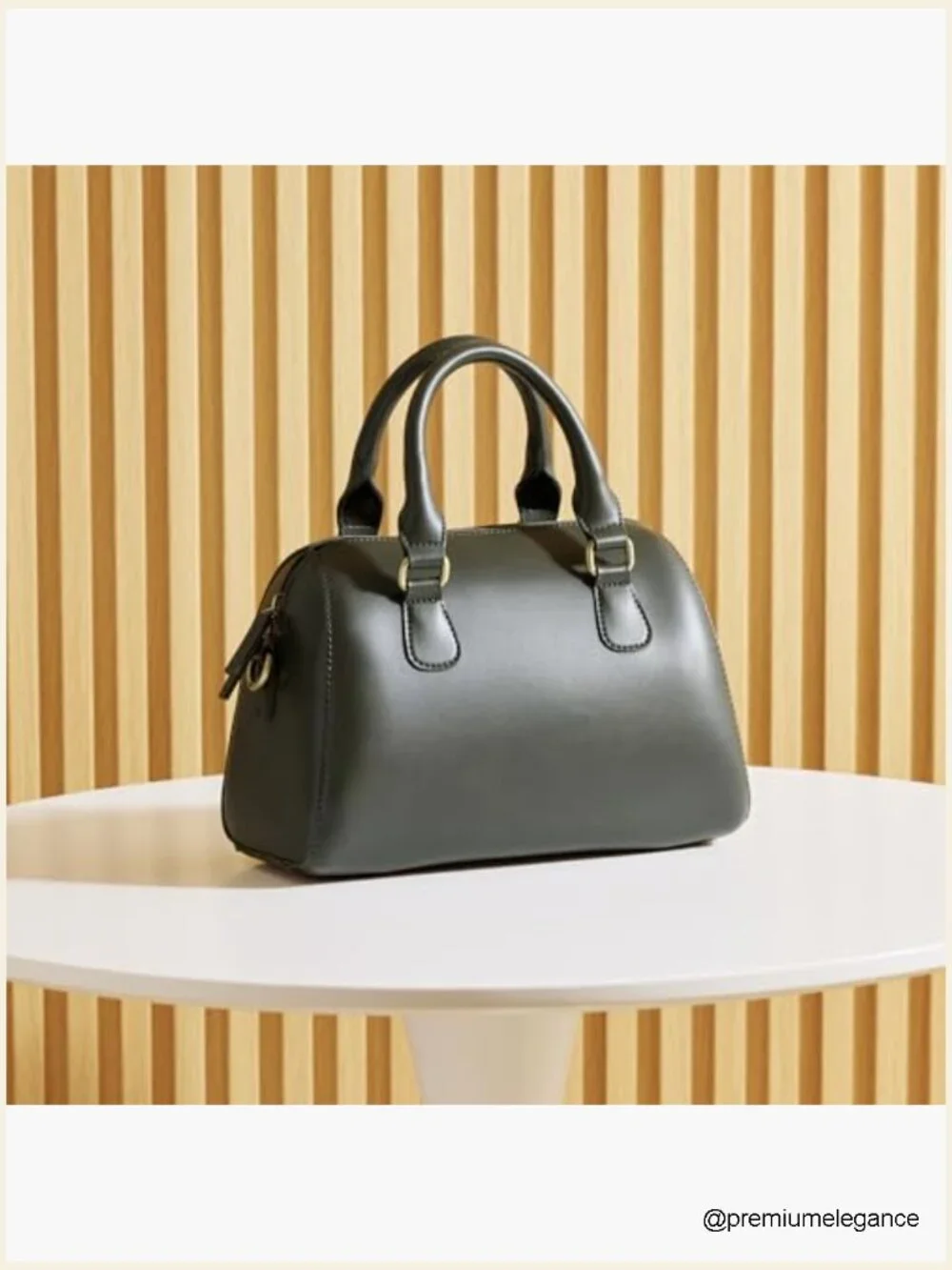 Vegan Leather Boston Bag Vintage Top Handle Satchel Purse Shoulder Handbag